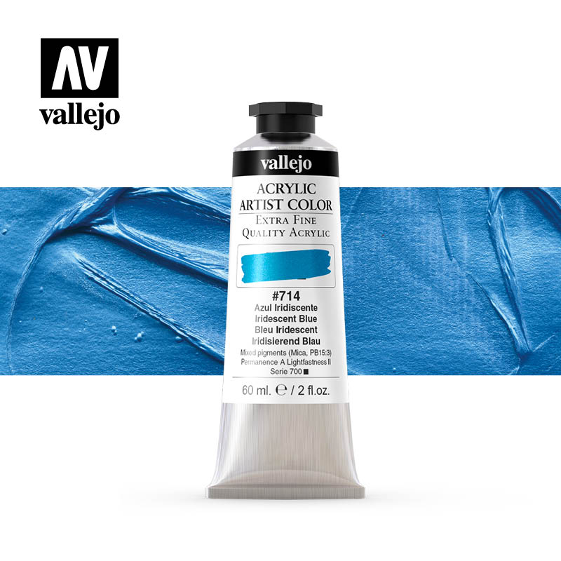 16.714 - Acrylic Artist Color - Iridescent Blue - 60 ml