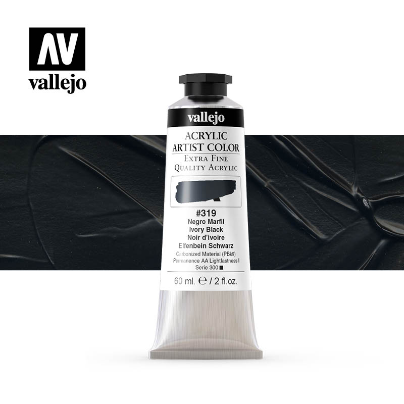 16.319 - Acrylic Artist Color - Ivory Black - 60 ml