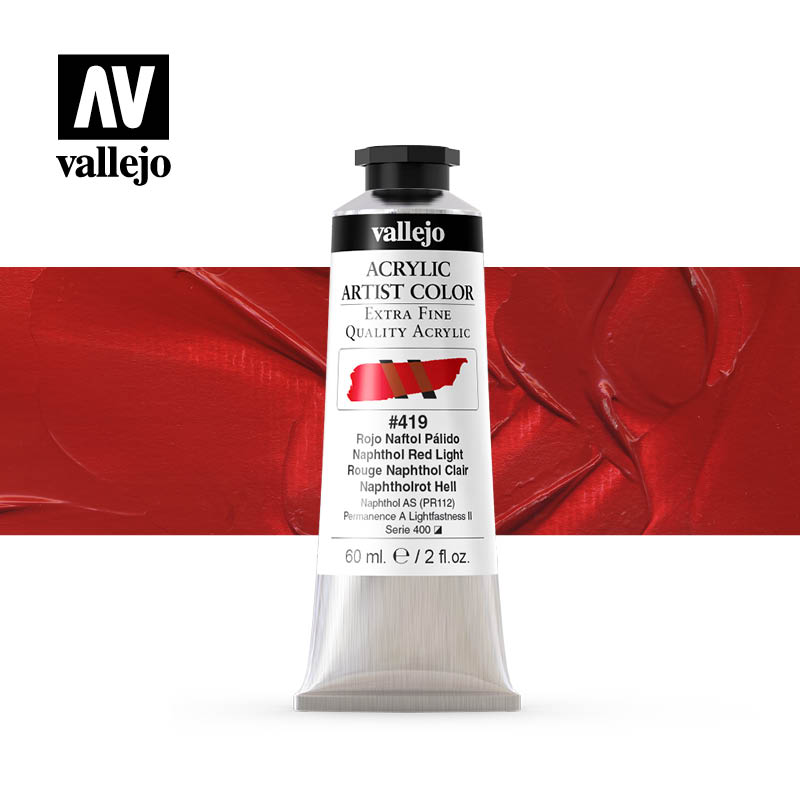 16.419 - Acrylic Artist Color - Naphthol Red Light - 60 ml