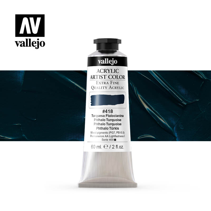 16.418 - Acrylic Artist Color - Phthalo Turquoise - 60 ml