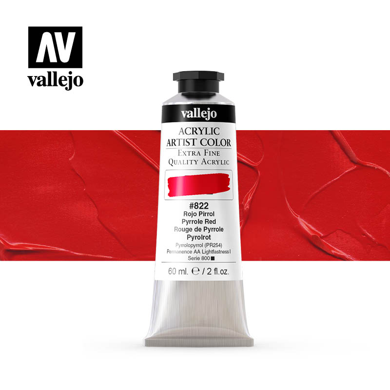 16.822 - Acrylic Artist Color - Pyrrole Red - 60 ml