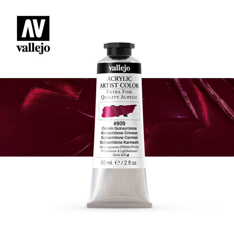 16.809 - Acrylic Artist Color - Quinacridone Crimson - 60 ml