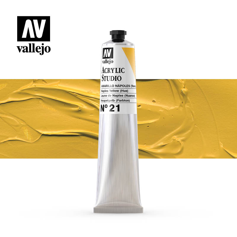 21.021 - Naples Yellow (Hue)- Acrylic Studio - 58 ml