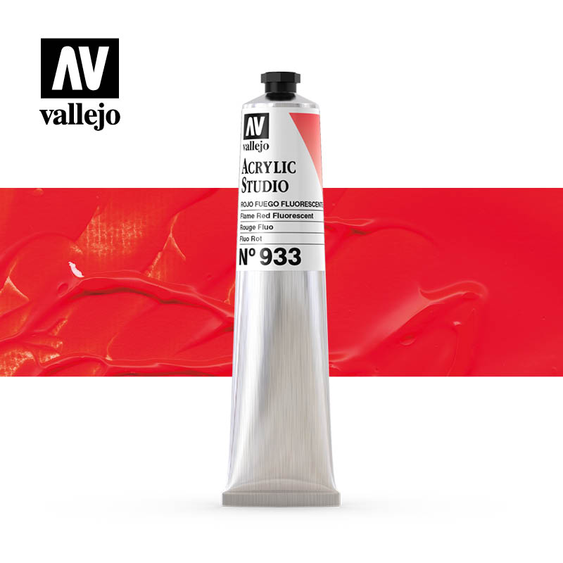 21.933 - Fluorescent Flame Red - Acrylic Studio - 58 ml