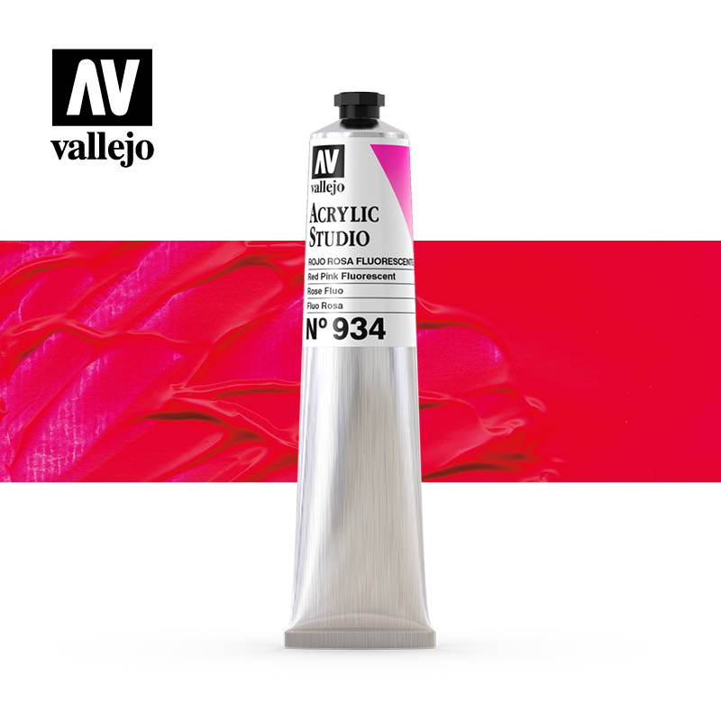 21.934 - Fluorescent Red Pink - Acrylic Studio - 58 ml