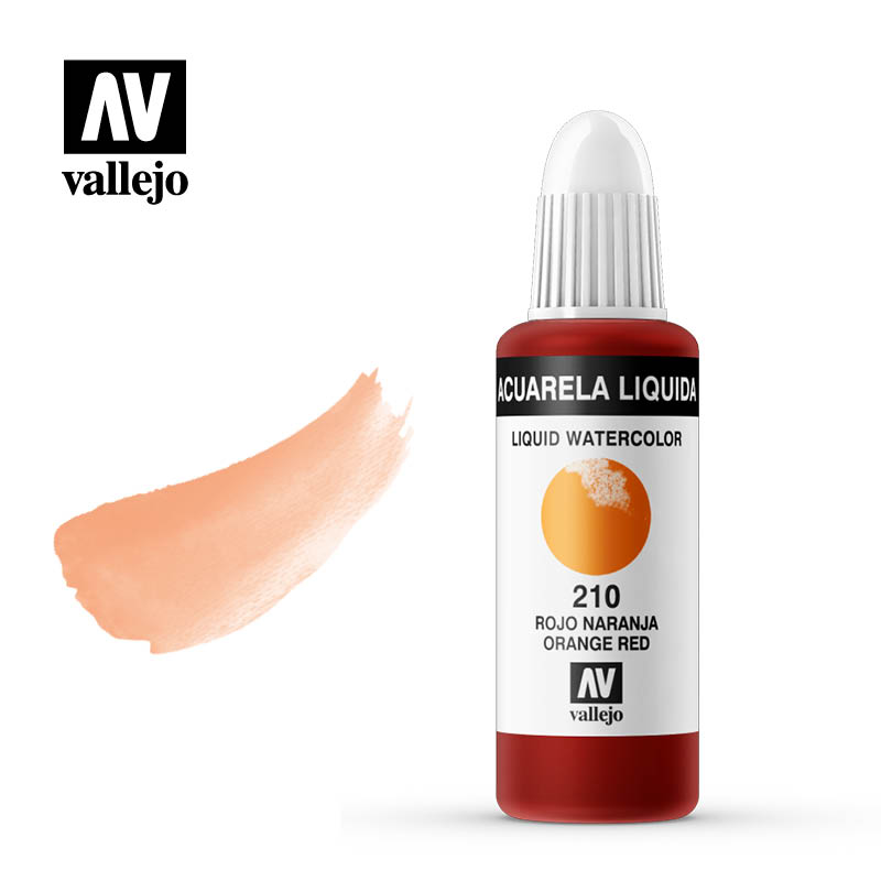 33.210 - Liquid Watercolor (Dye) - Orange Red 32 ml