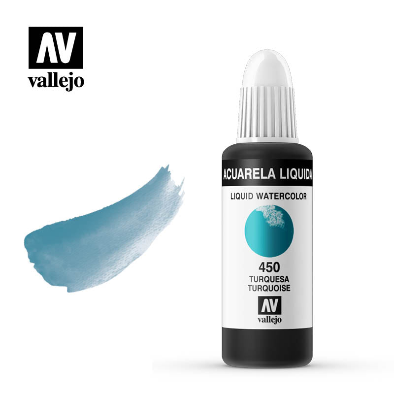 33.450 - Liquid Watercolor (Dye) - Turquoise 32 ml