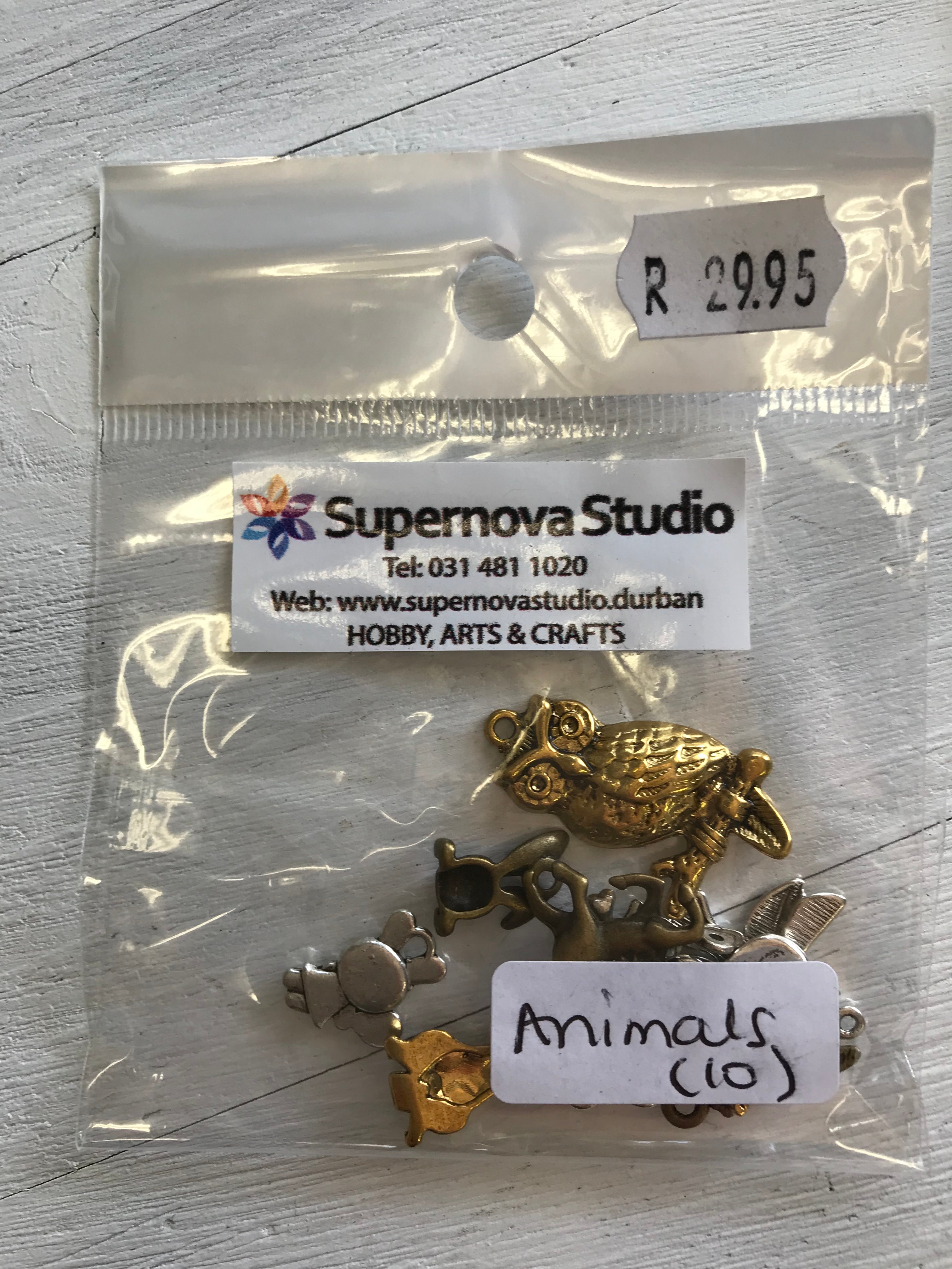 Animal Beads  - 10 pcs