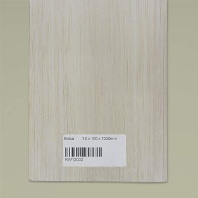 Balsa Wood Strips 1.0 x 100 x 1000