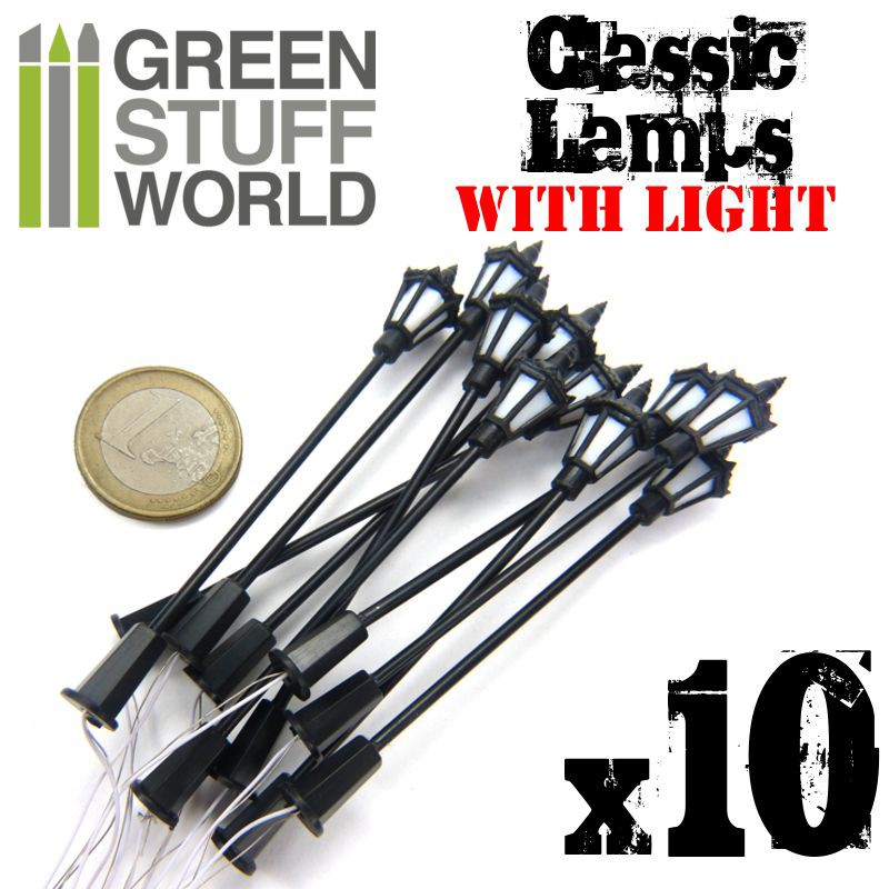 9269 - Plastic Classic Lamps with LED Lights