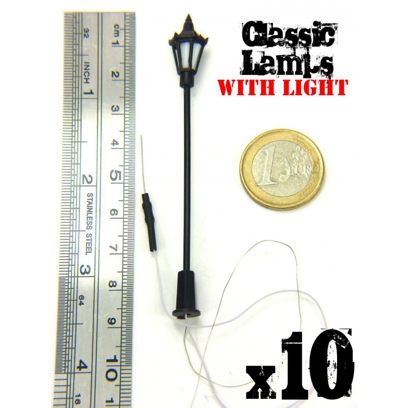 9269 - Plastic Classic Lamps with LED Lights