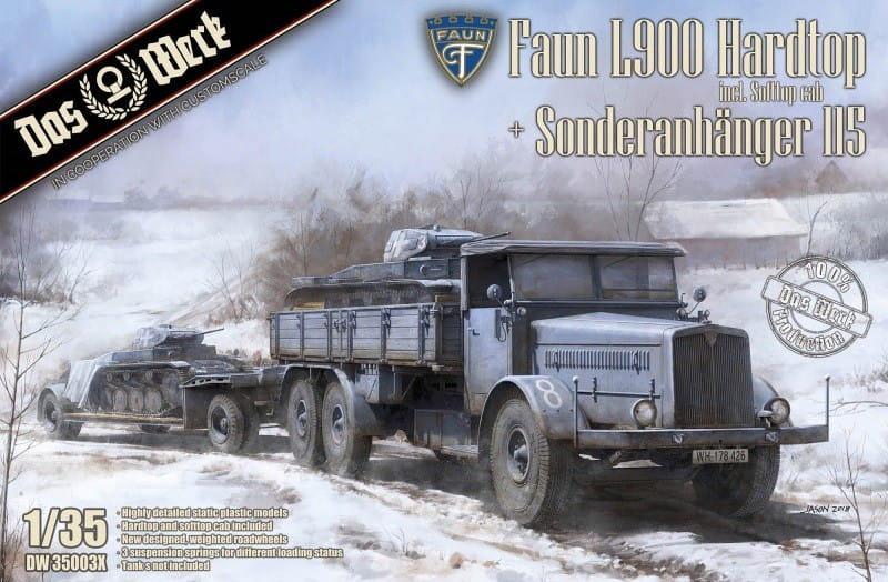 DW35003X - 1/35 Faun L900 Truck w/Sd.Ah 115 10-Ton Low Bed Trailer Bundle