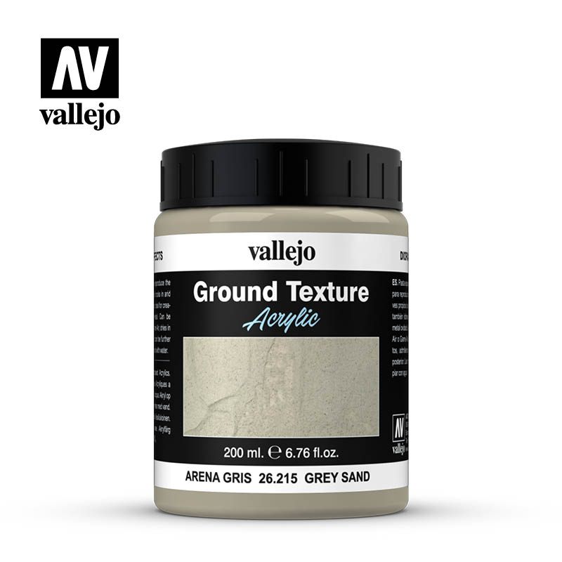 26.215 Ground Textures 215-200 ml - Grey Sand - Vallejo Diorama Effects - Supernova Studio