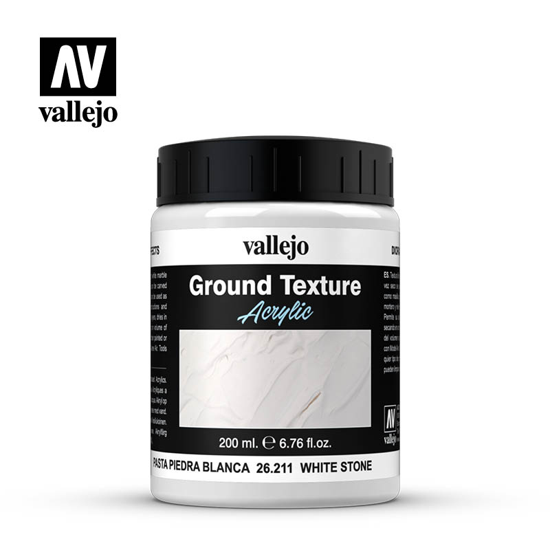 26.211 Ground Textures 211-200 ml - Stone Paste - Vallejo Diorama Effects - Supernova Studio