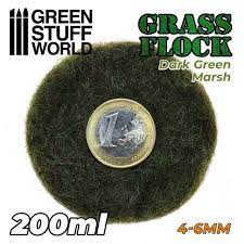 11159 - Grass Flock - DARK GREEN MARSH 4-6mm(200ml)