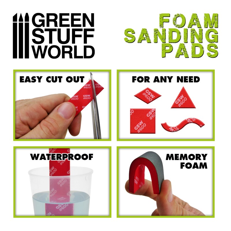 10977 - Foam Sanding Pads - Coarse Grit Assortment (x20 pack)