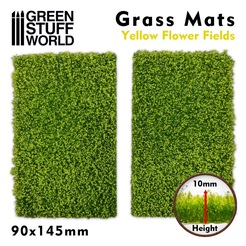 10341 - Grass Mat Cutouts - Yellow Flower Field