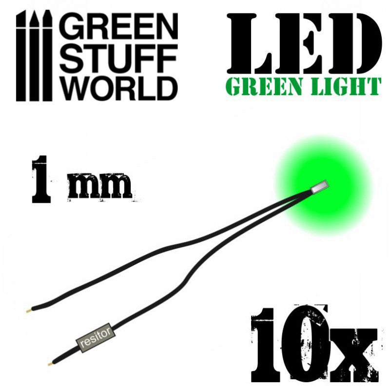 1412 - Green LED 1mm (Ten Pack)