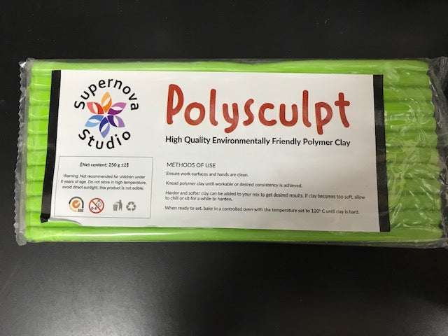 Lime Green Polysculpt™ Polymer Clay - 250g