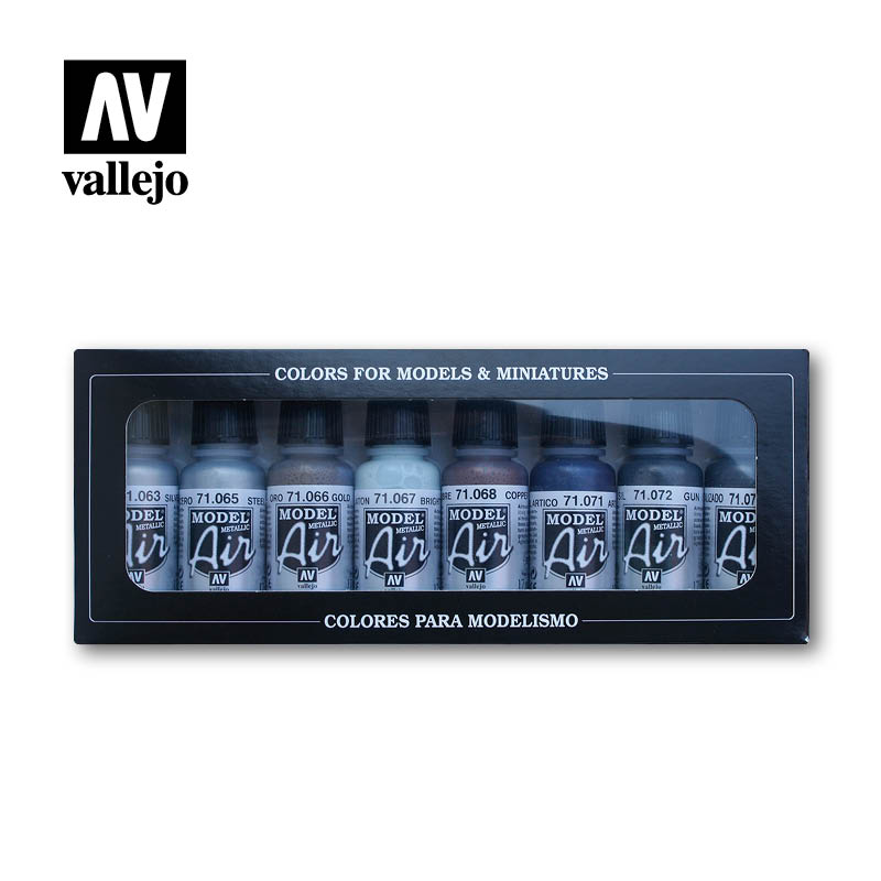 71.176 - Metallic Colors (8) - Vallejo Model Air Set