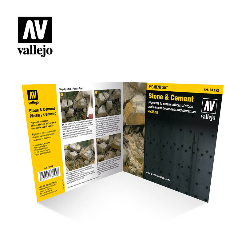 73.192 Stone & Cement  - Vallejo Pigment Set