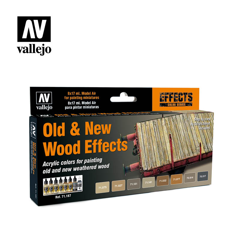 71.187 Old & New Wood Effects (8) - Vallejo Model Air Set
