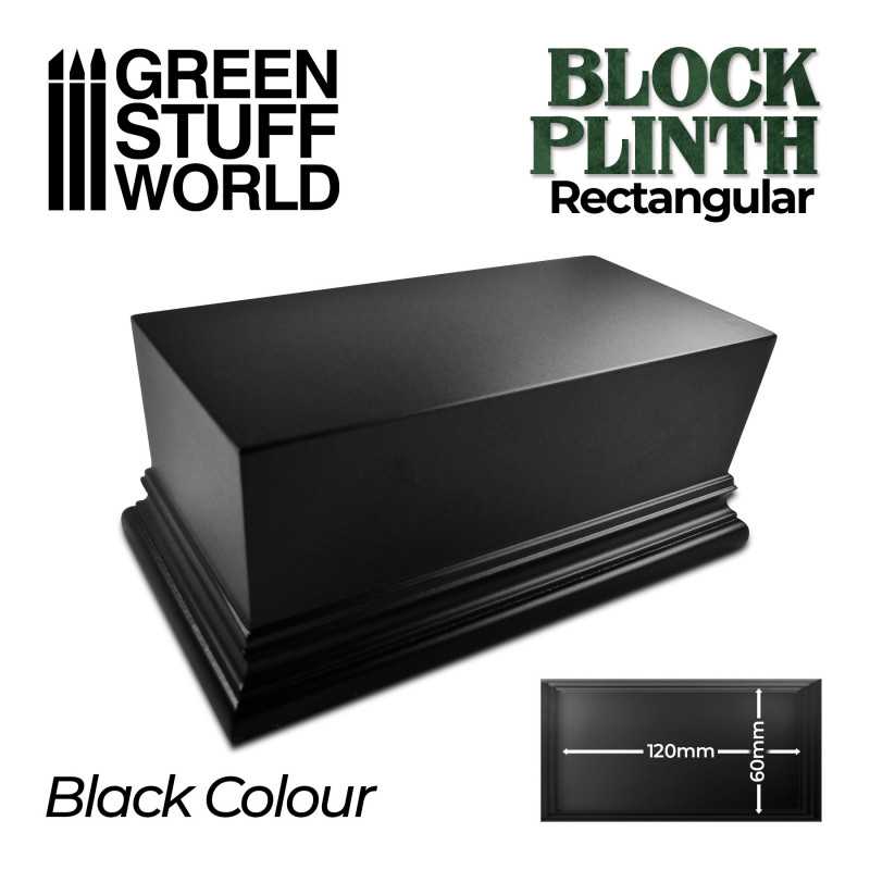2709 - Black Rectangular Display Plinth - 12x6cm