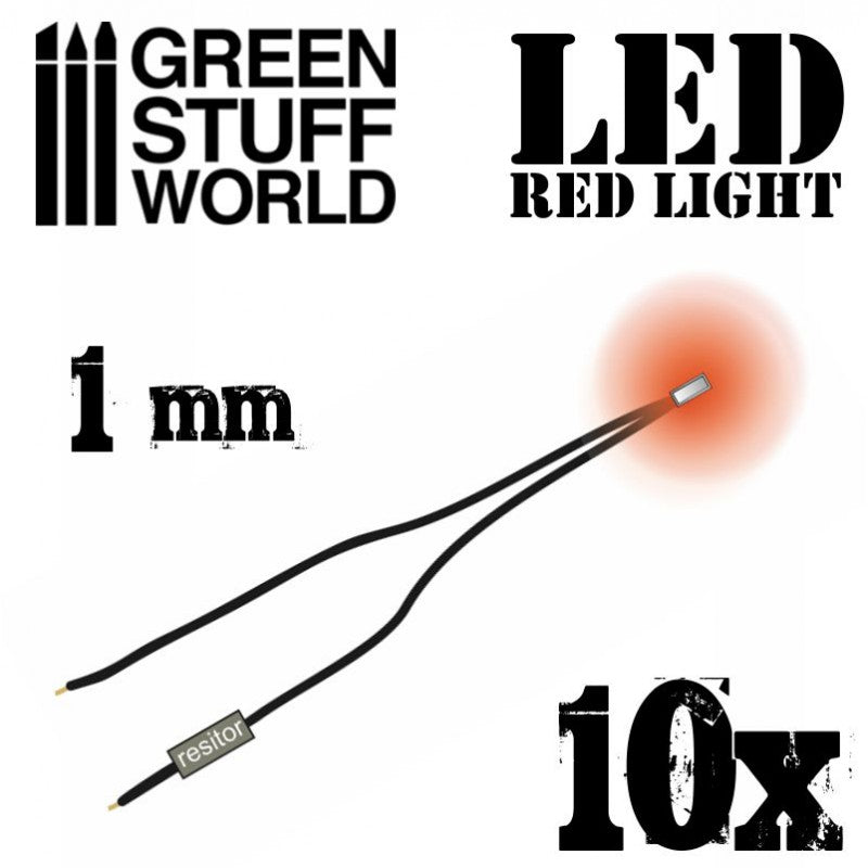 1384 - Red LED 1mm (Ten Pack)