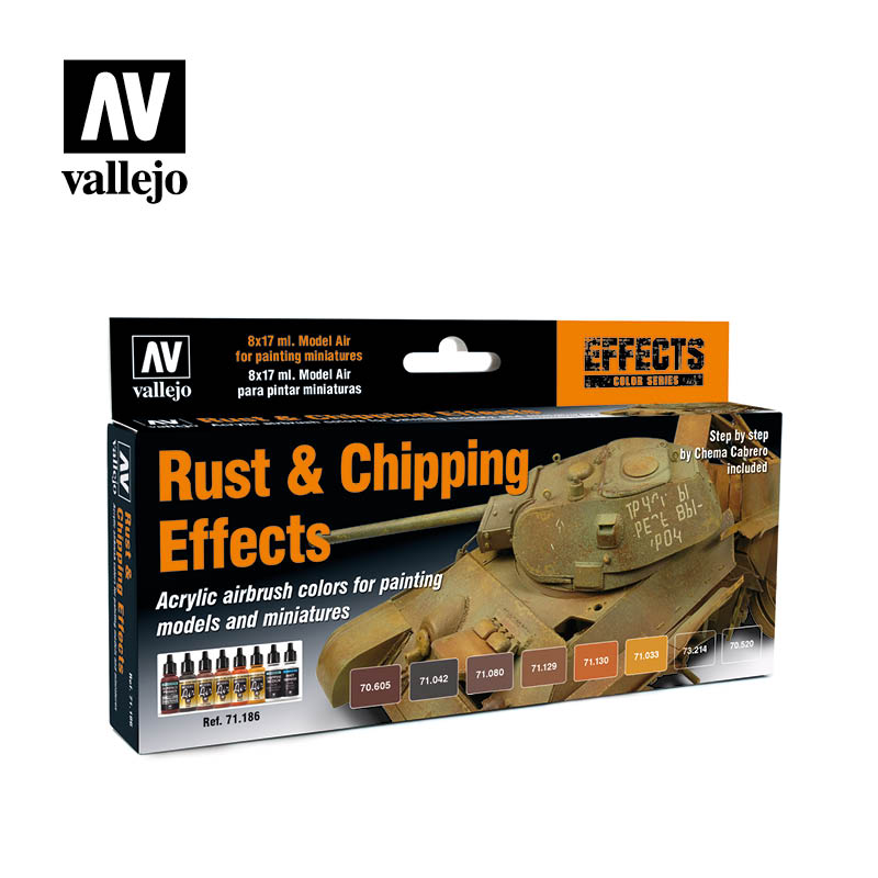 71.186 Rust & Chipping Effects (8) - Vallejo Model Air Set