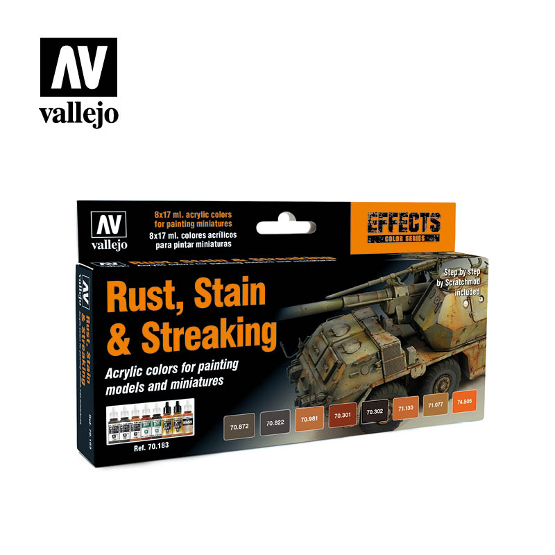 70.183 Staining, Rust and Streaking (8) - Vallejo Model Color