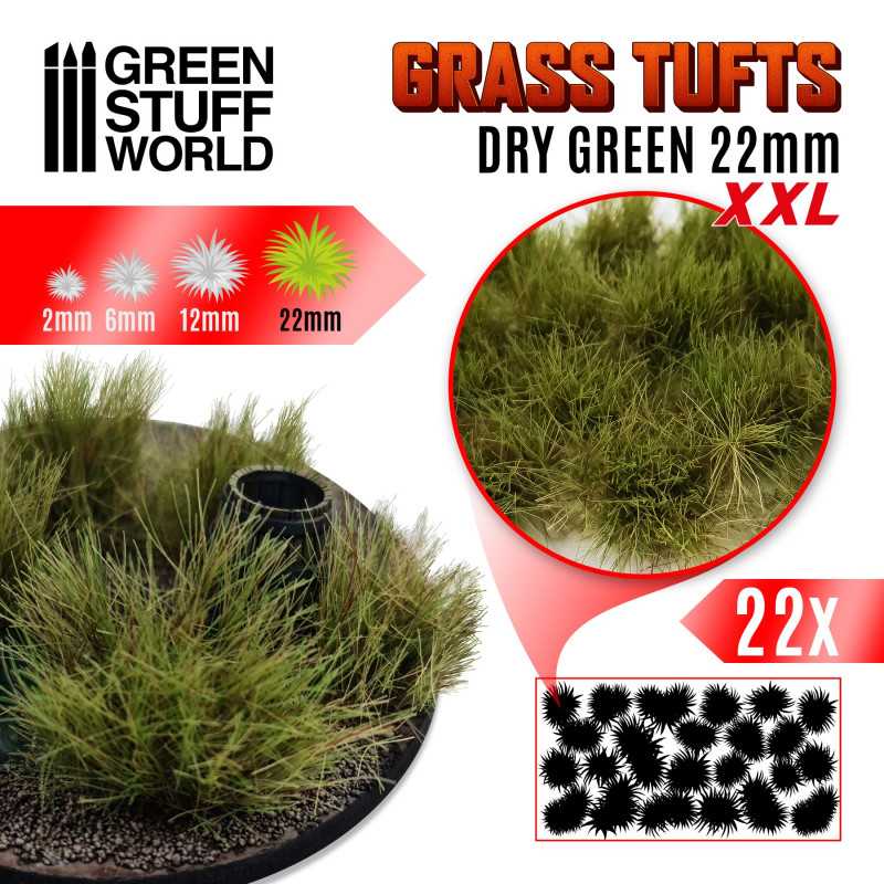 11449 - Grass Tuft's 22mm XXL - Dry Green