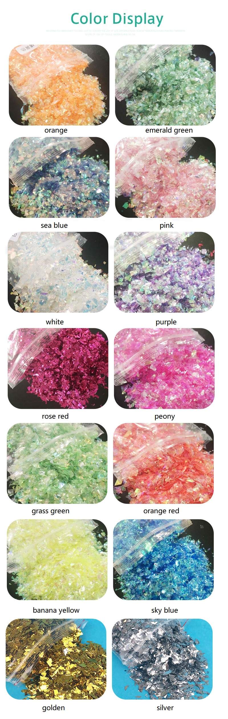 Purple - Shell Flakes for Resin - +/- 30 grams