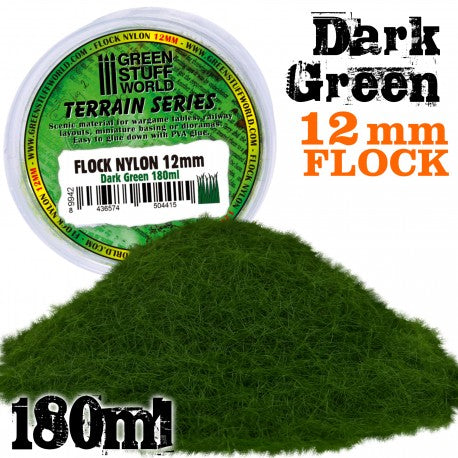 9942 - Static Grass Flock 12 mm - Dark Green - 180 ml
