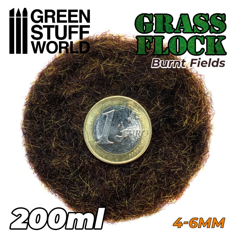 11162 - Grass Flock - BURNT FIELDS 4-6mm (200ml)