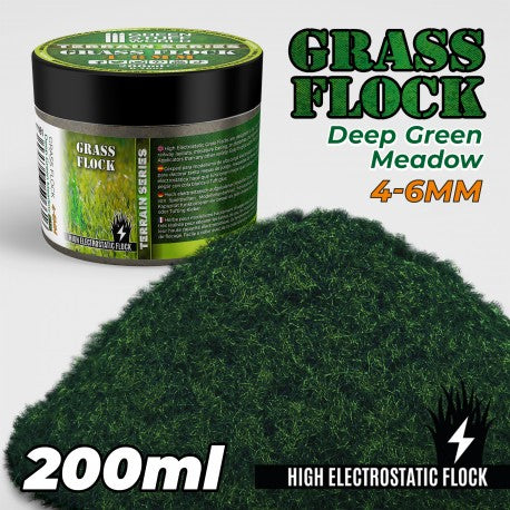 11161 - Grass Flock - DEEP GREEN MEADOW 4-6mm (200ml)