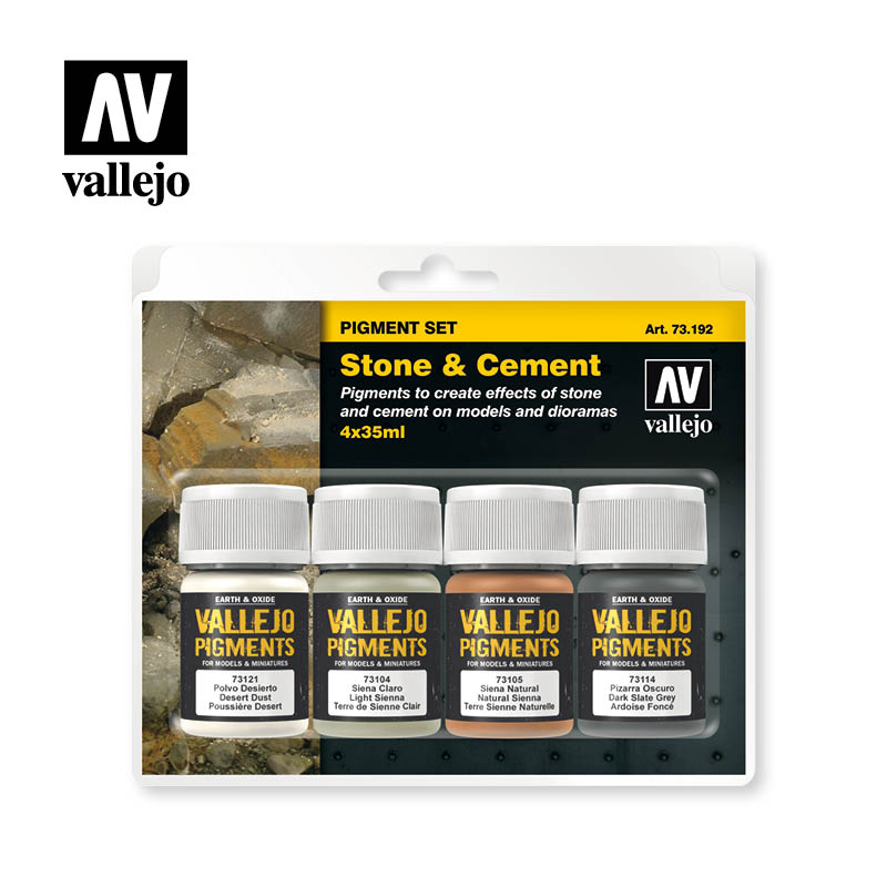 73.192 Stone & Cement  - Vallejo Pigment Set
