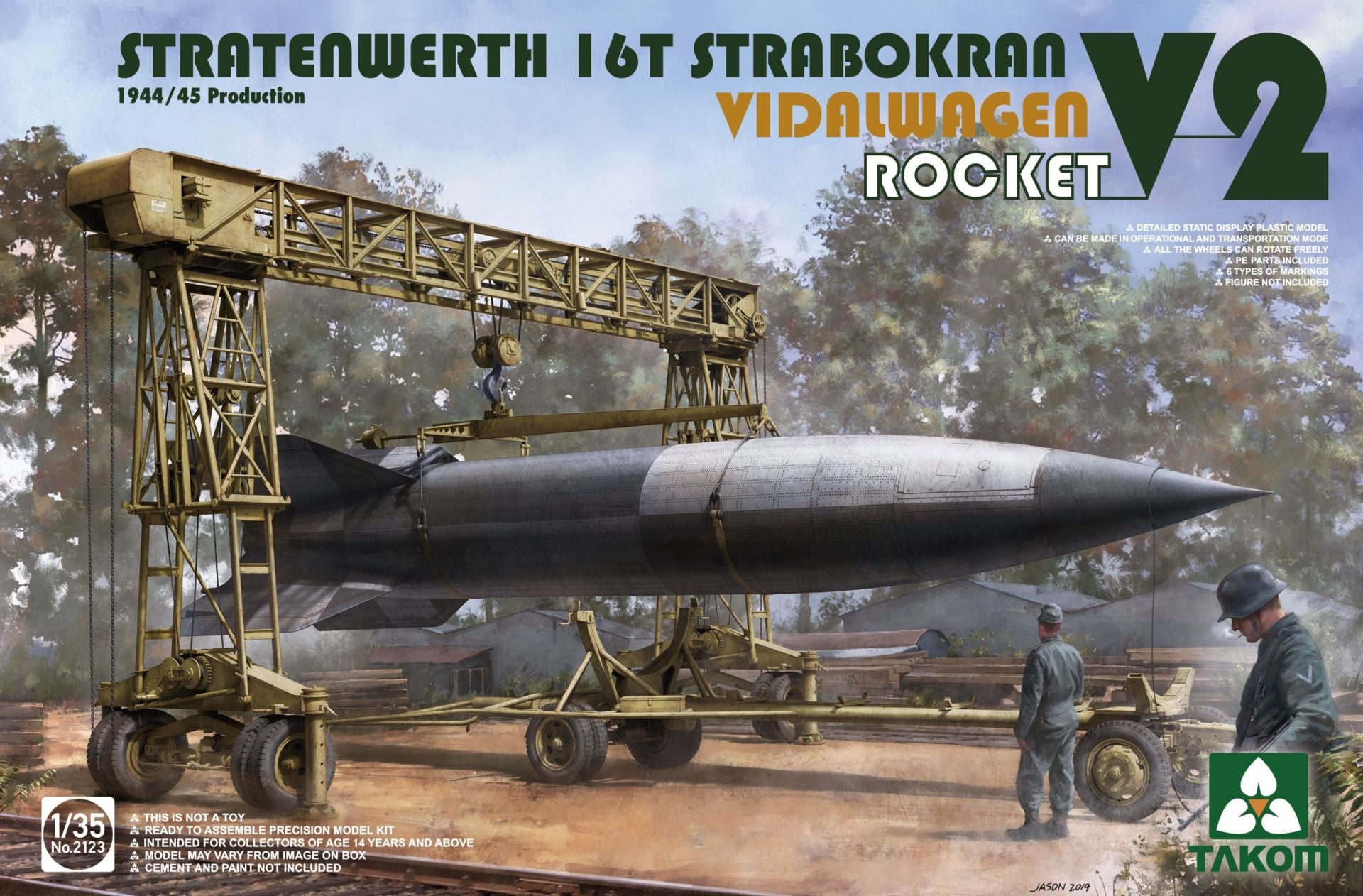 TAK2123 - 1/35 - Stratenwerth 16t Strabokran 44/45 + V2 +Vidalwagen