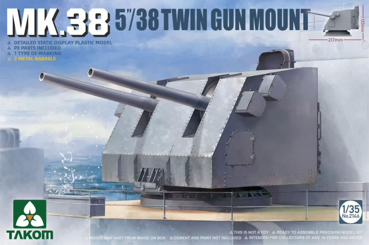 TAK2146 - 1/35 - MK.38 5''/38 TWIN GUN MOUNT