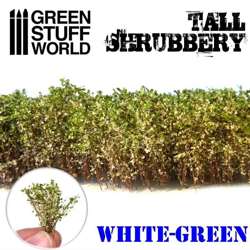 9927 - Tall Shrubbery - White Green