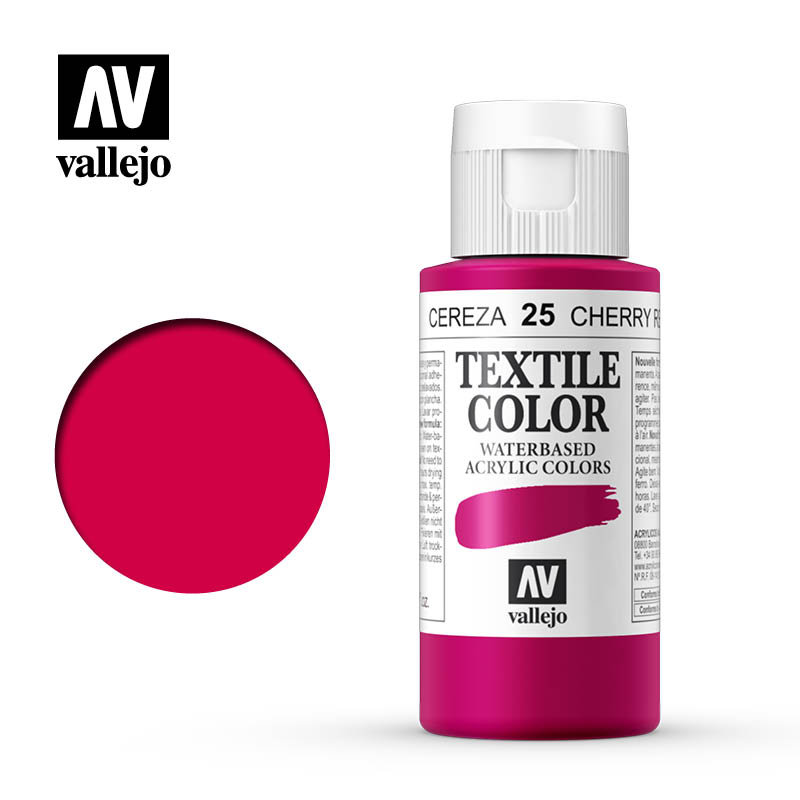 40.025 - Cherry Red - Opaque - Textile Color - 60 ml