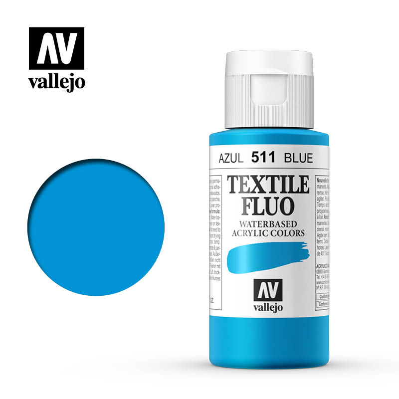 40.511 - Blue - Fluorescent - Textile Color - 60 ml