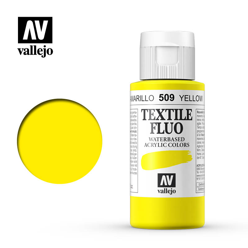 40.509 - Yellow - Fluorescent  - Textile Color - 60 ml