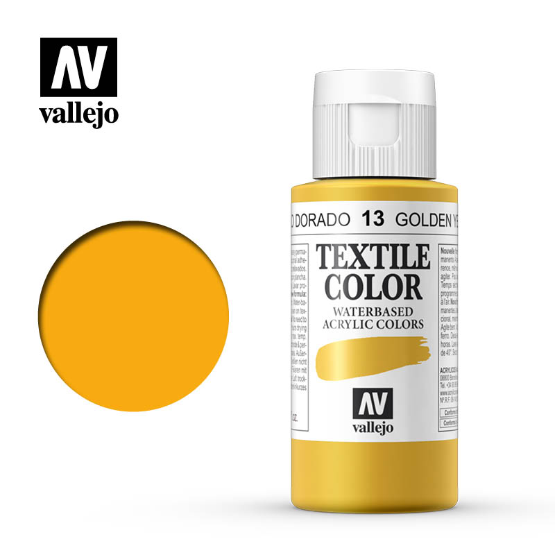40.013 - Golden Yellow - Opaque - Textile Color - 60 ml