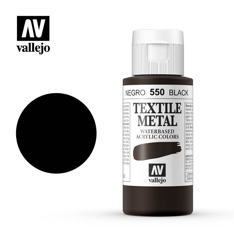 40.550 - Black - Metallic - Textile Color - 60 ml