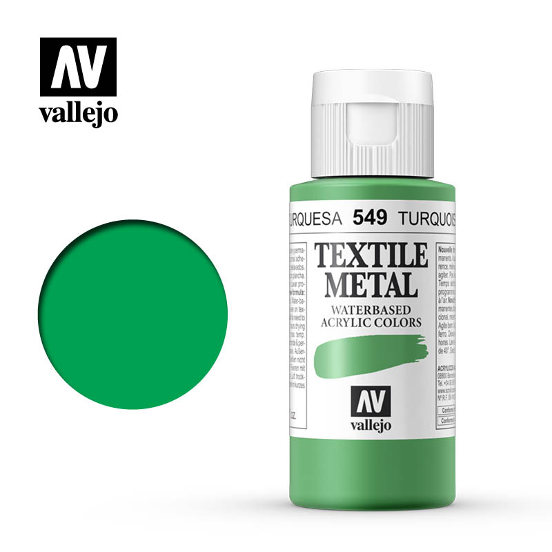 40.549 - Turquoise - Metallic - Textile Color - 60 ml