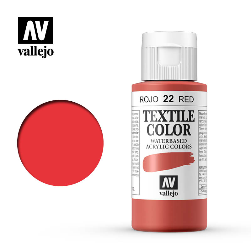 40.022 - Red - Opaque - Textile Color - 60 ml