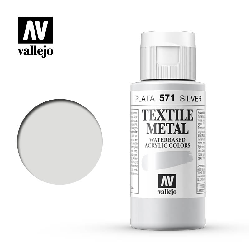 40.571 - Silver - Metallic - Textile Color - 60 ml