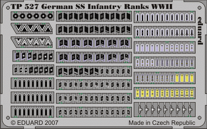 TP527 - 1/35 Photo Etched German SS Infantry Ranks WWII