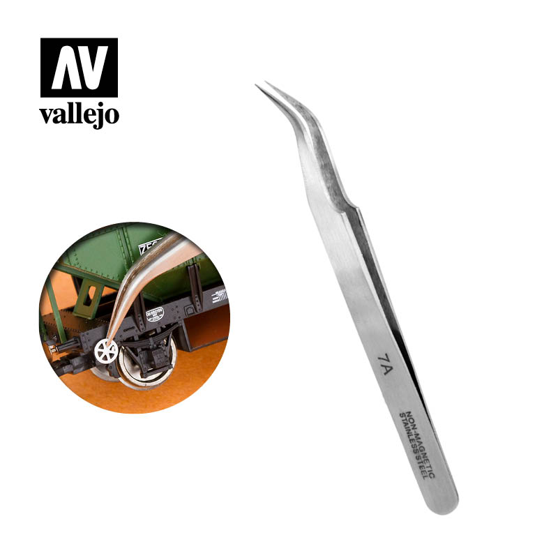 T12004 - Extra Fine Curved Tweezers - Vallejo Tools