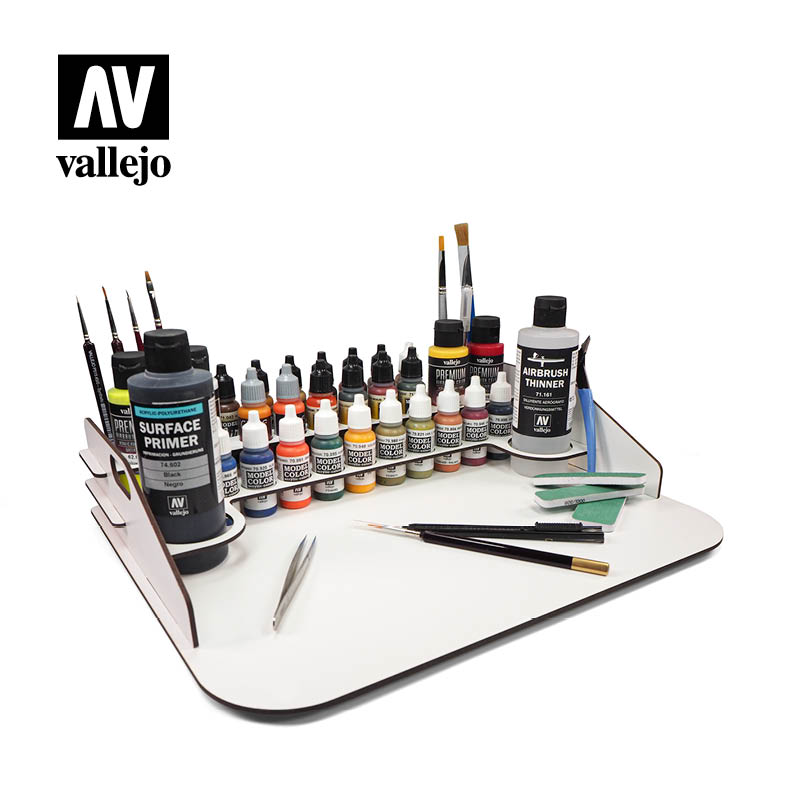 26.011  Work Station (40x30cm) 17/35/60/200 ml and brushes - Vallejo Accessories